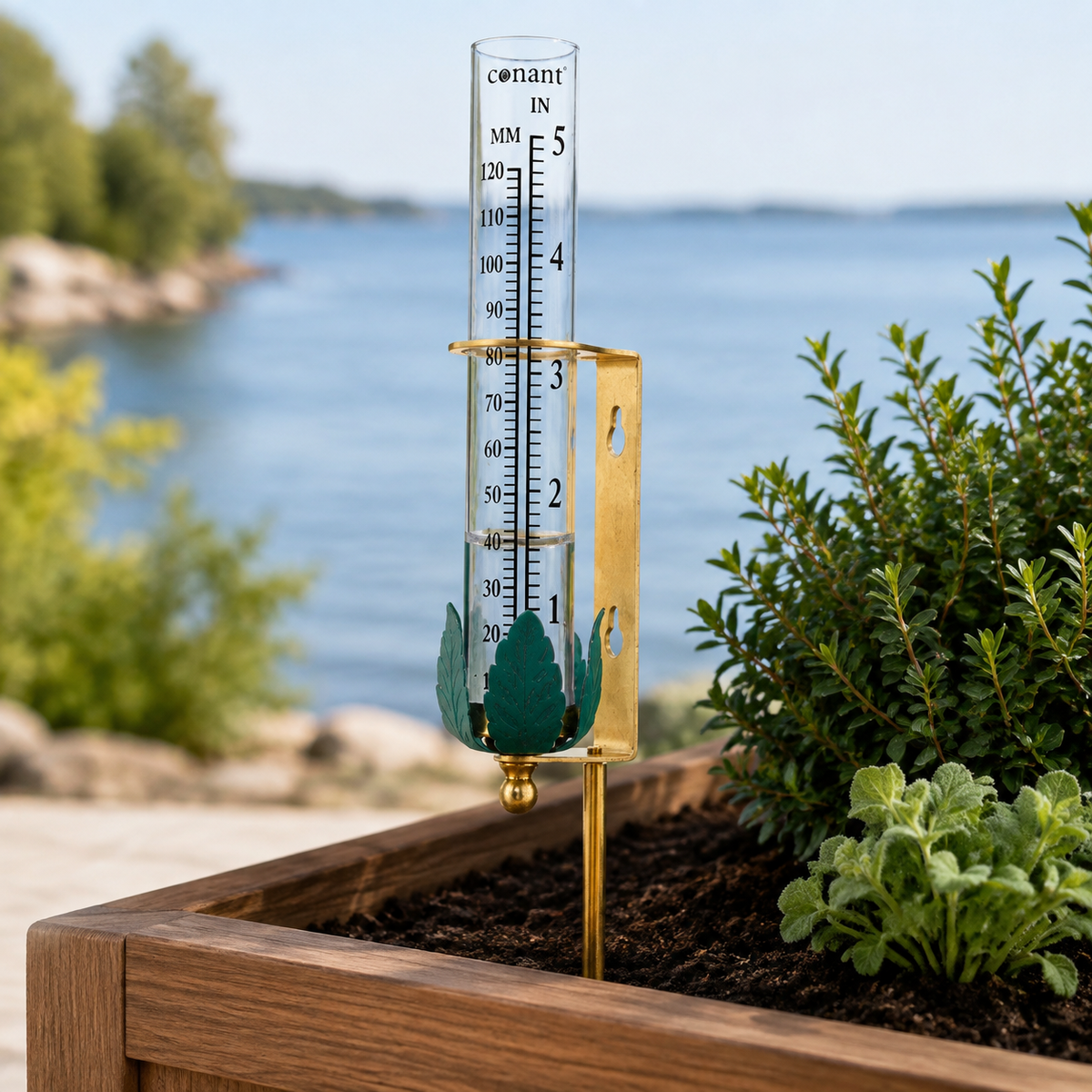 Weems & Plath Conant Vermont Rain Gauge — lifestyle view