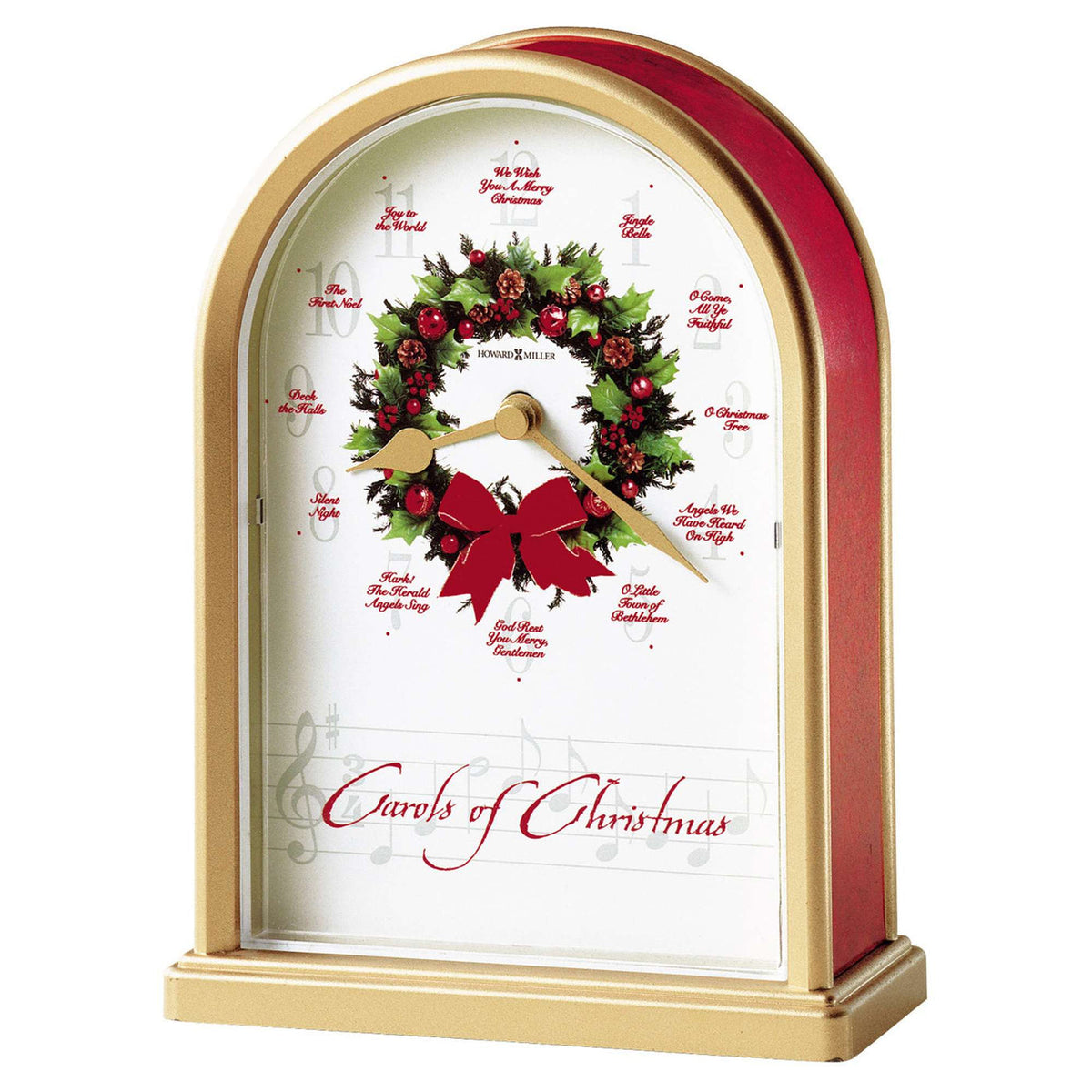 Howard Miller Carols Of Christmas II Tabletop Clock 645424 - manufacturer view 5