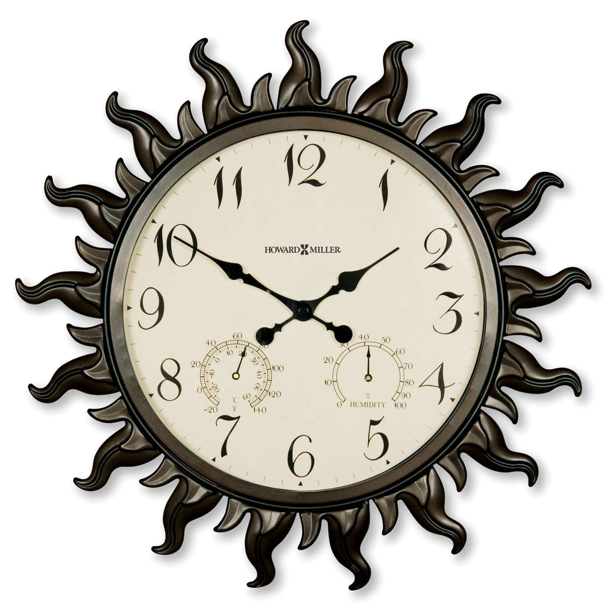 Howard Miller Sunburst II Indoor/Outdoor Wall Clock 625543 - manufacturer view 5