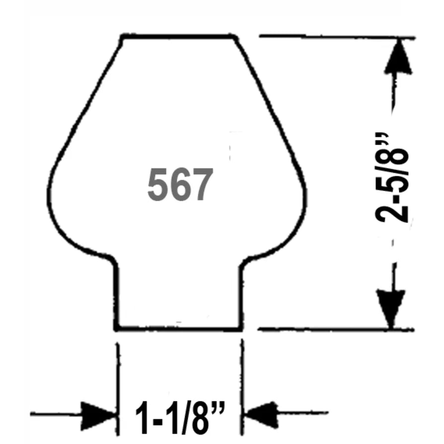 Weems & Plath DHR Chimney 00567 for 4-Inch Anchor Oil Lamp