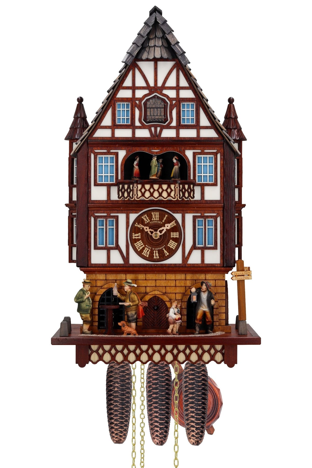 Anton Schneider 8TMT 1220/9 Town Hall Alsfeld cuckoo clock, additional view