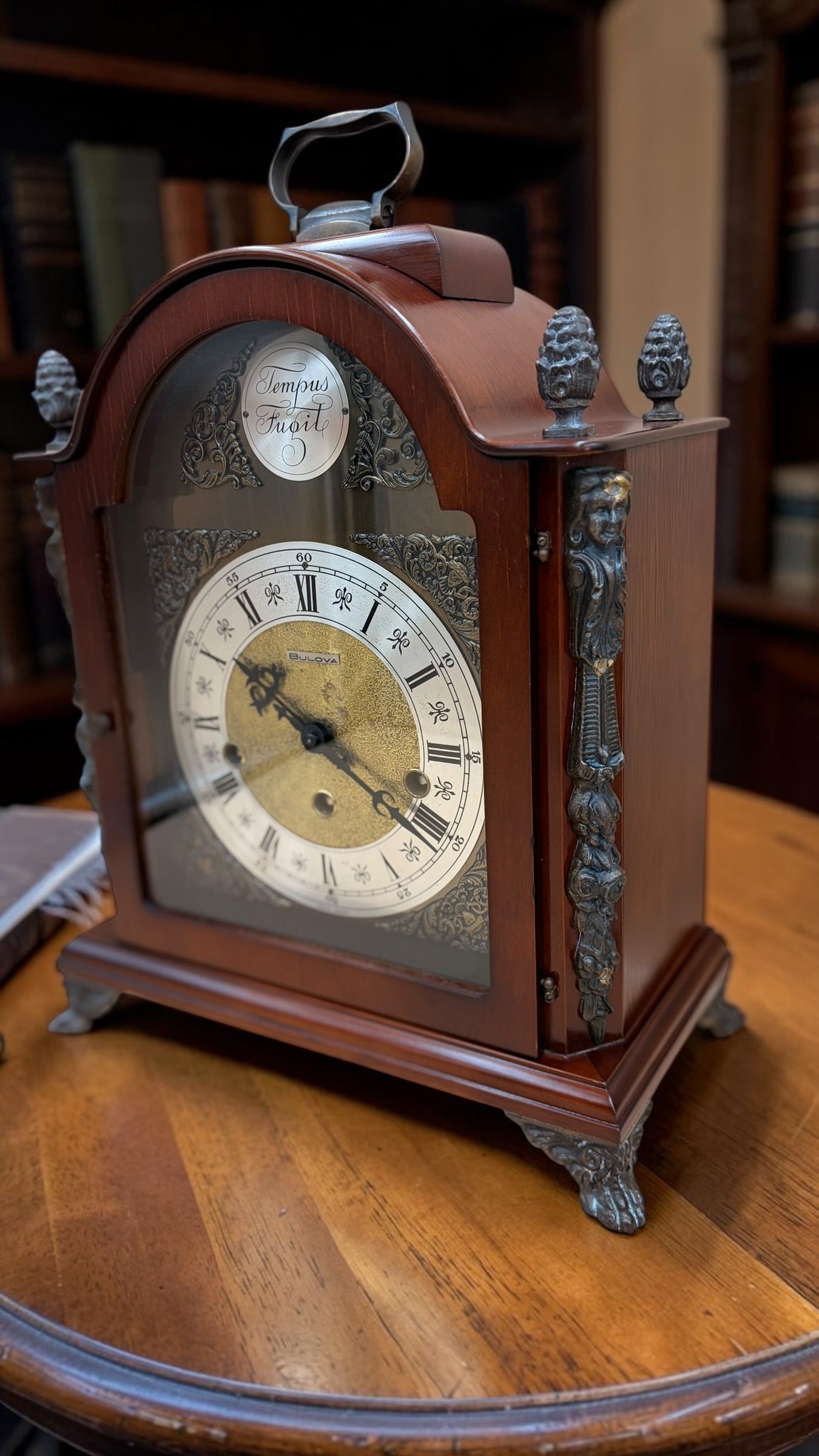 Antique Bulova Triple Chime Bracket Clock