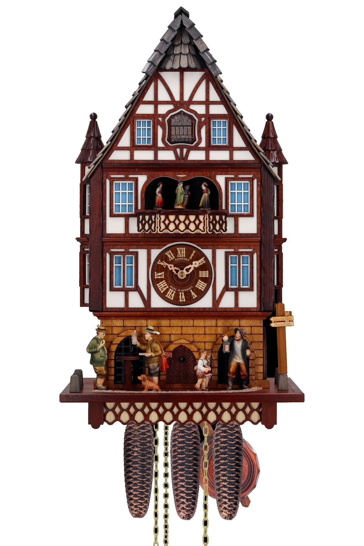Anton Schneider 8TMT 1220/9 Town Hall Alsfeld cuckoo clock, additional view