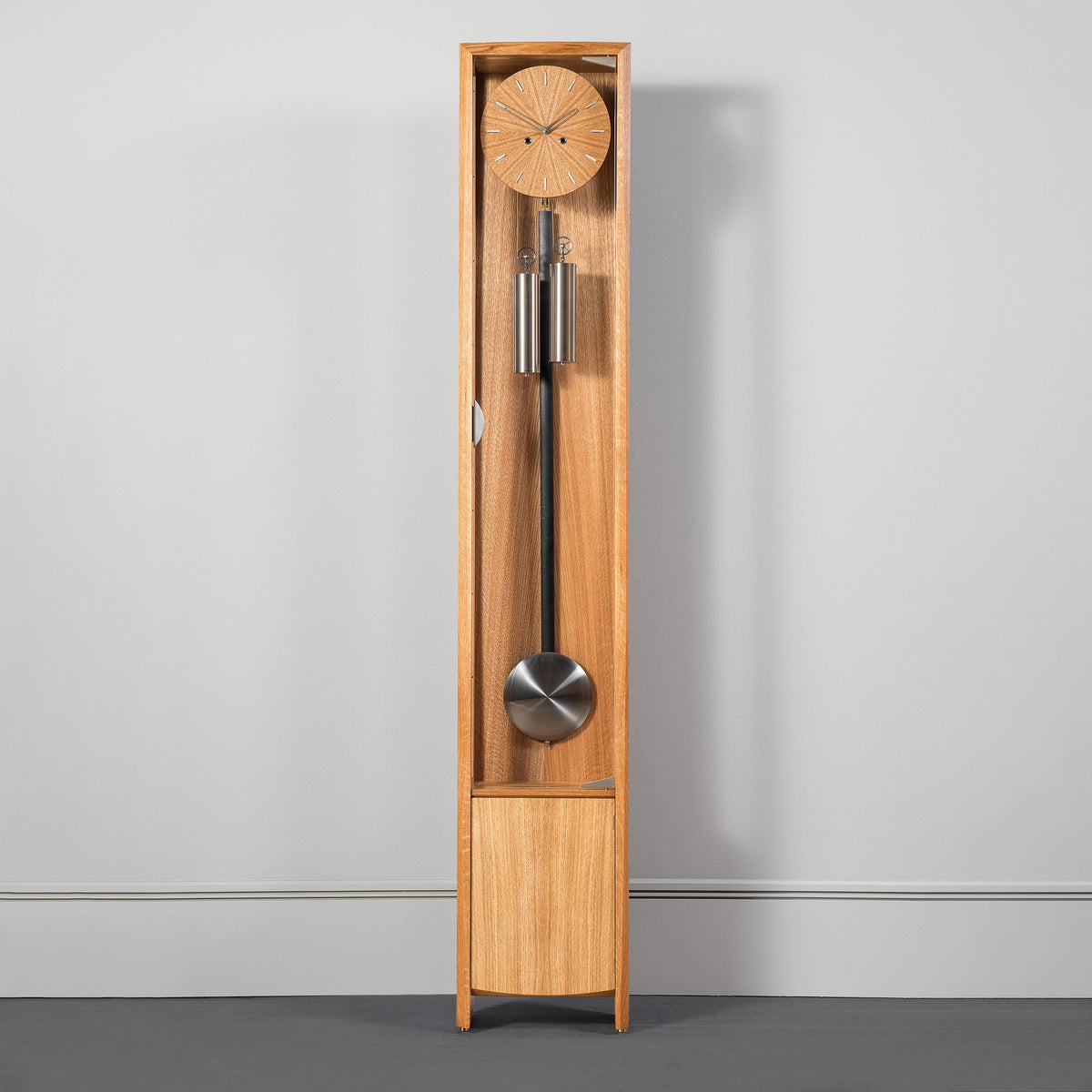 Comitti The Froxfield Floor Clock – Natural Oak – front view