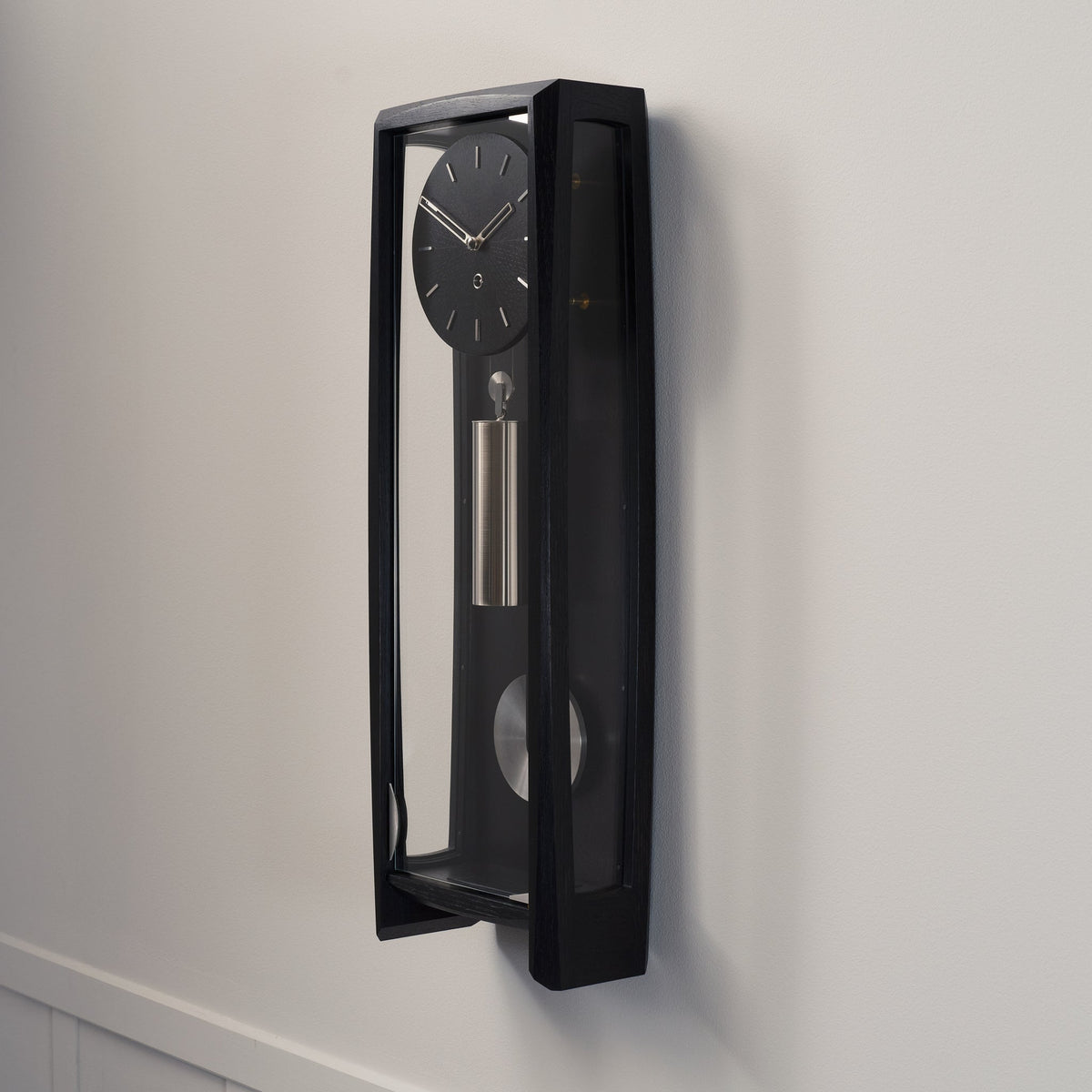 Comitti The Froxfield Wall Clock – Black Oak – product view 2