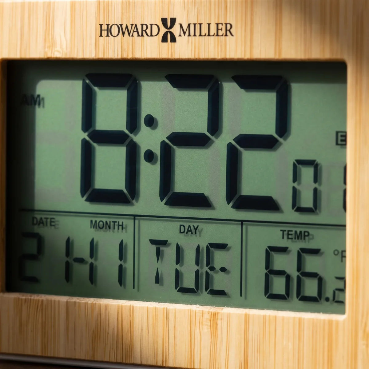 Howard Miller Bamboo Box Alarm Clock 645844 - manufacturer view 4