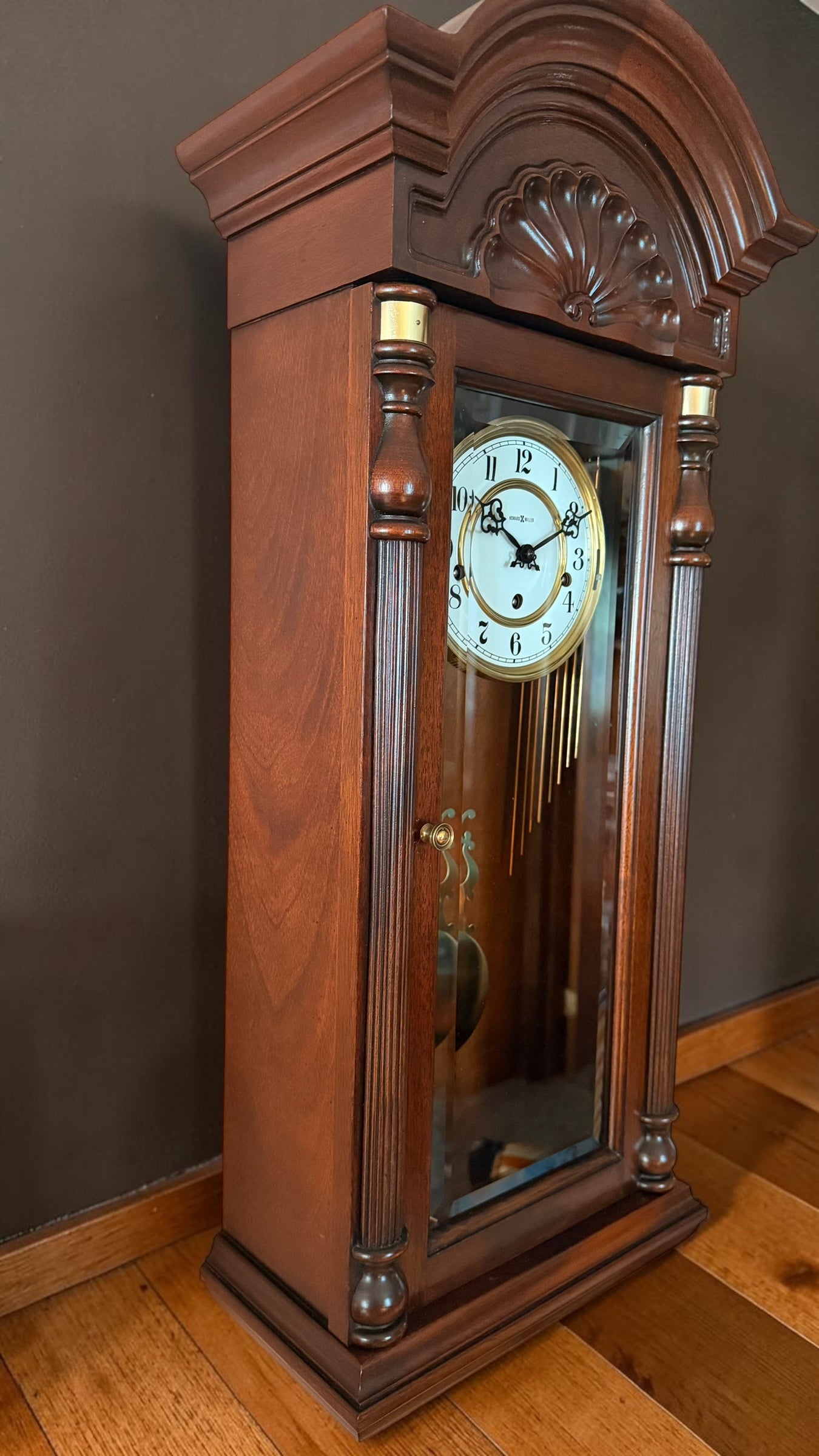 Howard Miller Jennison Triple Chime Wall Clock – Serviced Mechanical Movement
