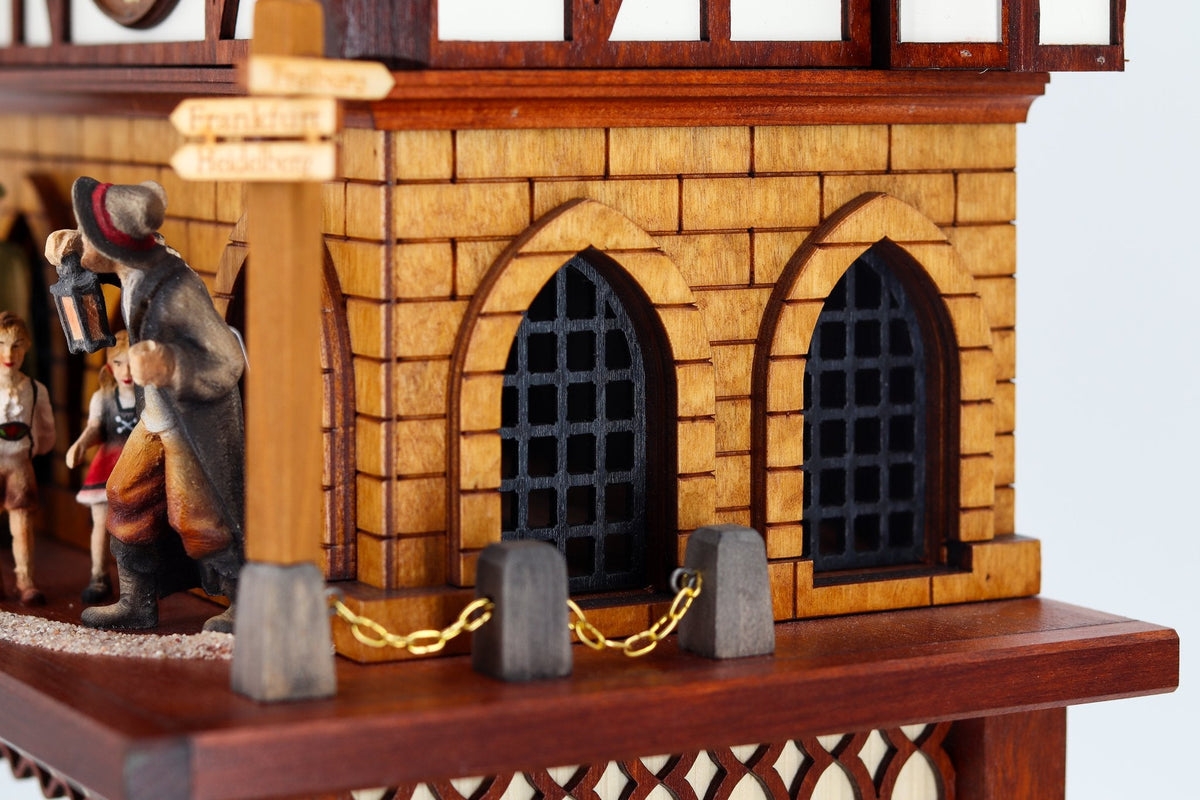 Anton Schneider 8TMT 1220/9 Town Hall Alsfeld cuckoo clock, detail view