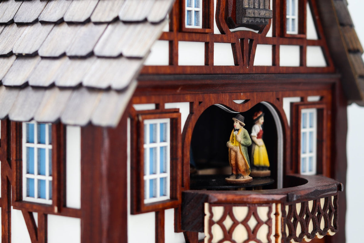 Anton Schneider 8TMT 1220/9 Town Hall Alsfeld cuckoo clock, detail view