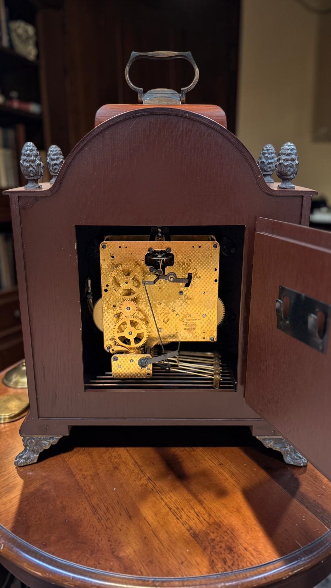 Antique Bulova Triple Chime Bracket Clock