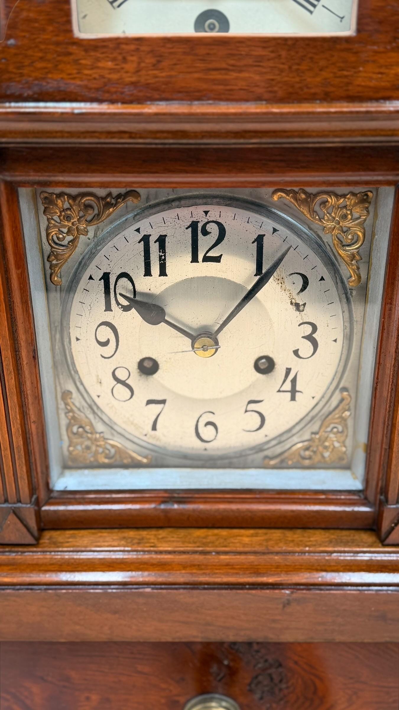 Antique German Mantel Clock c. 1915–1930 – Badische (Baduf) – Striking Shelf Clock – Serviced