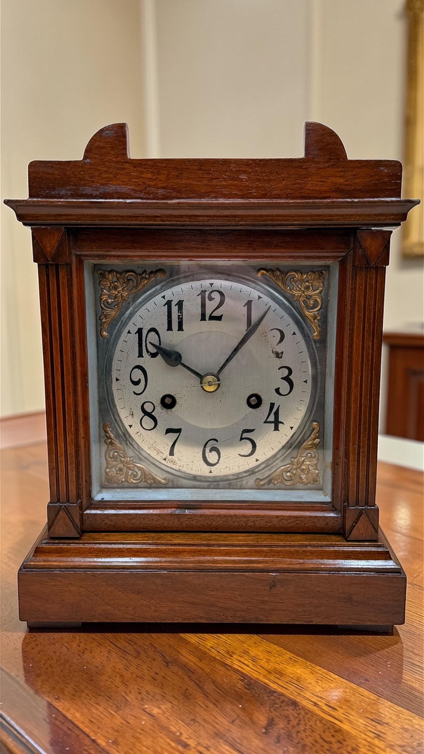 Badische BADUF German Mantel Clock – Antique Striking Shelf Clock Serviced