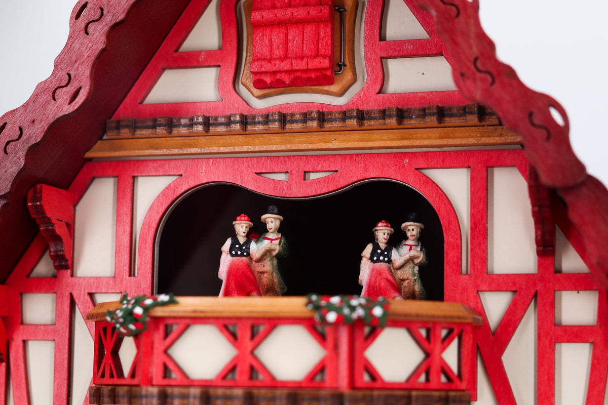 Anton Schneider 8TMT 1222/9 Town Hall Allmannsdorf cuckoo clock, detail view