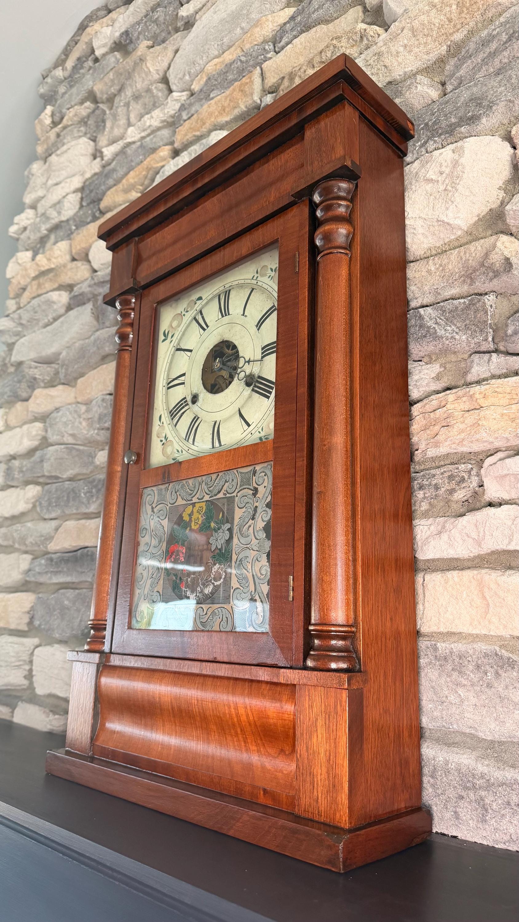 Antique Seth Thomas Ogee Shelf Clock – 30 Hour Brass Movement, Pre-Civil War Working Timepiece