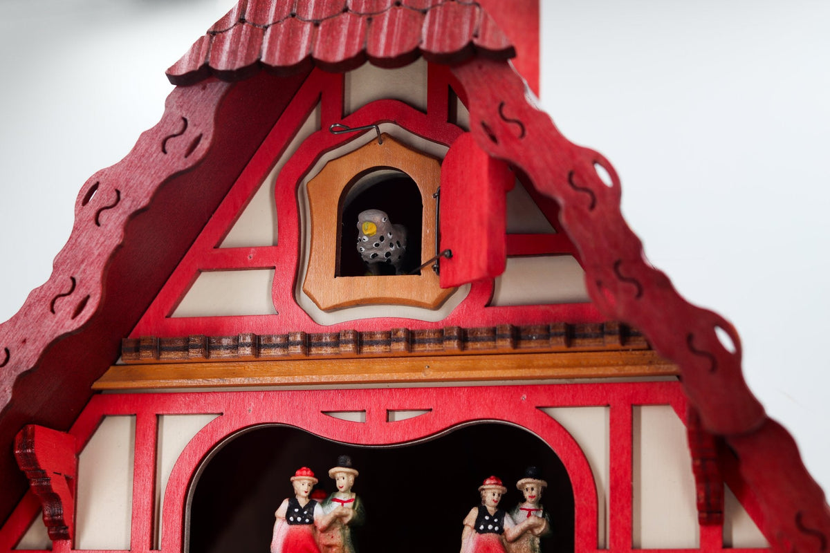 Anton Schneider 8TMT 1222/9 Town Hall Allmannsdorf cuckoo clock, detail view