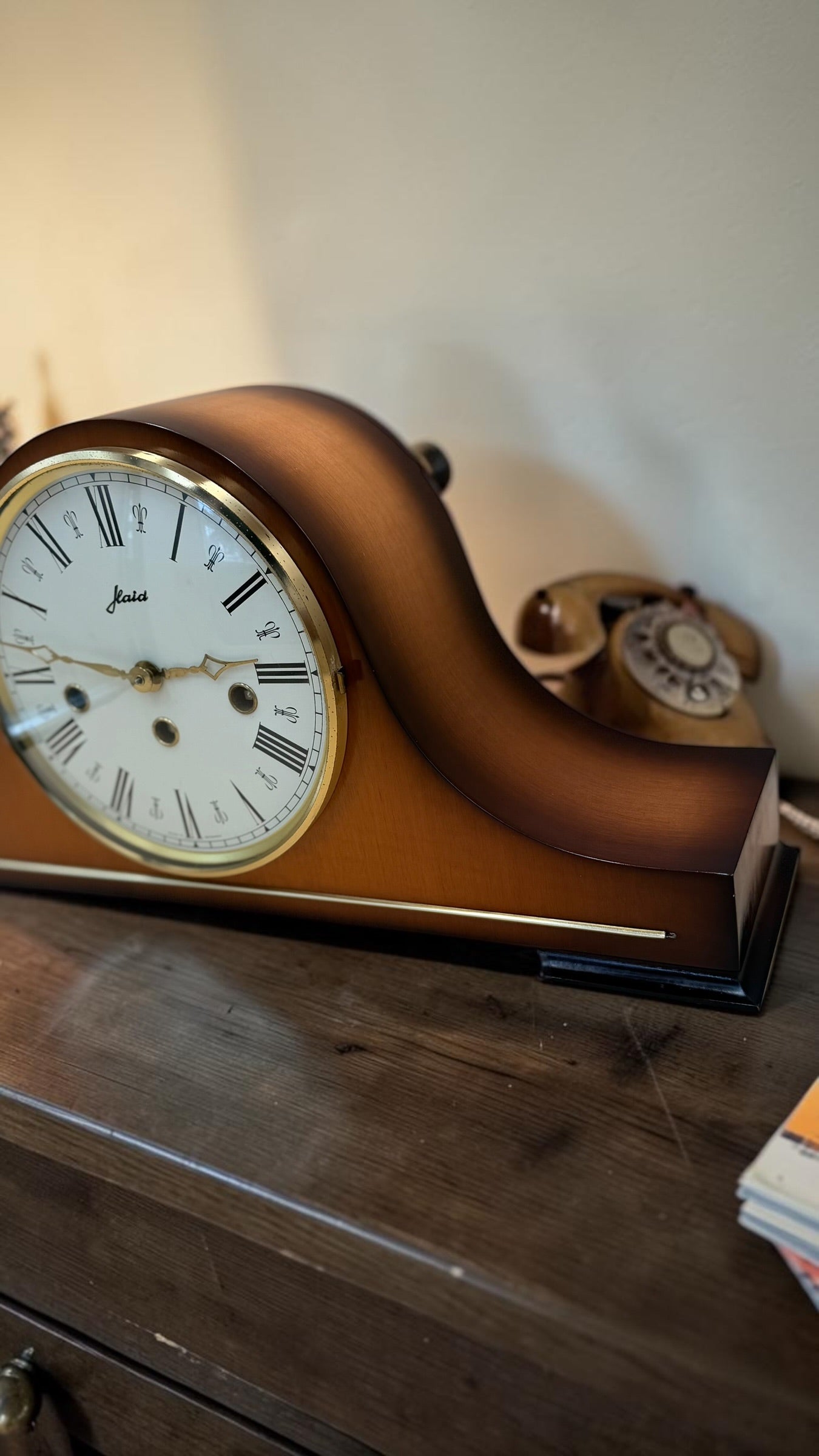 Vintage Jeaid Westminster Chime Mantel Clock – Serviced German Tambour Clock