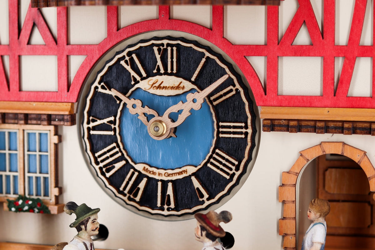 Anton Schneider 8TMT 1222/9 Town Hall Allmannsdorf cuckoo clock, detail view