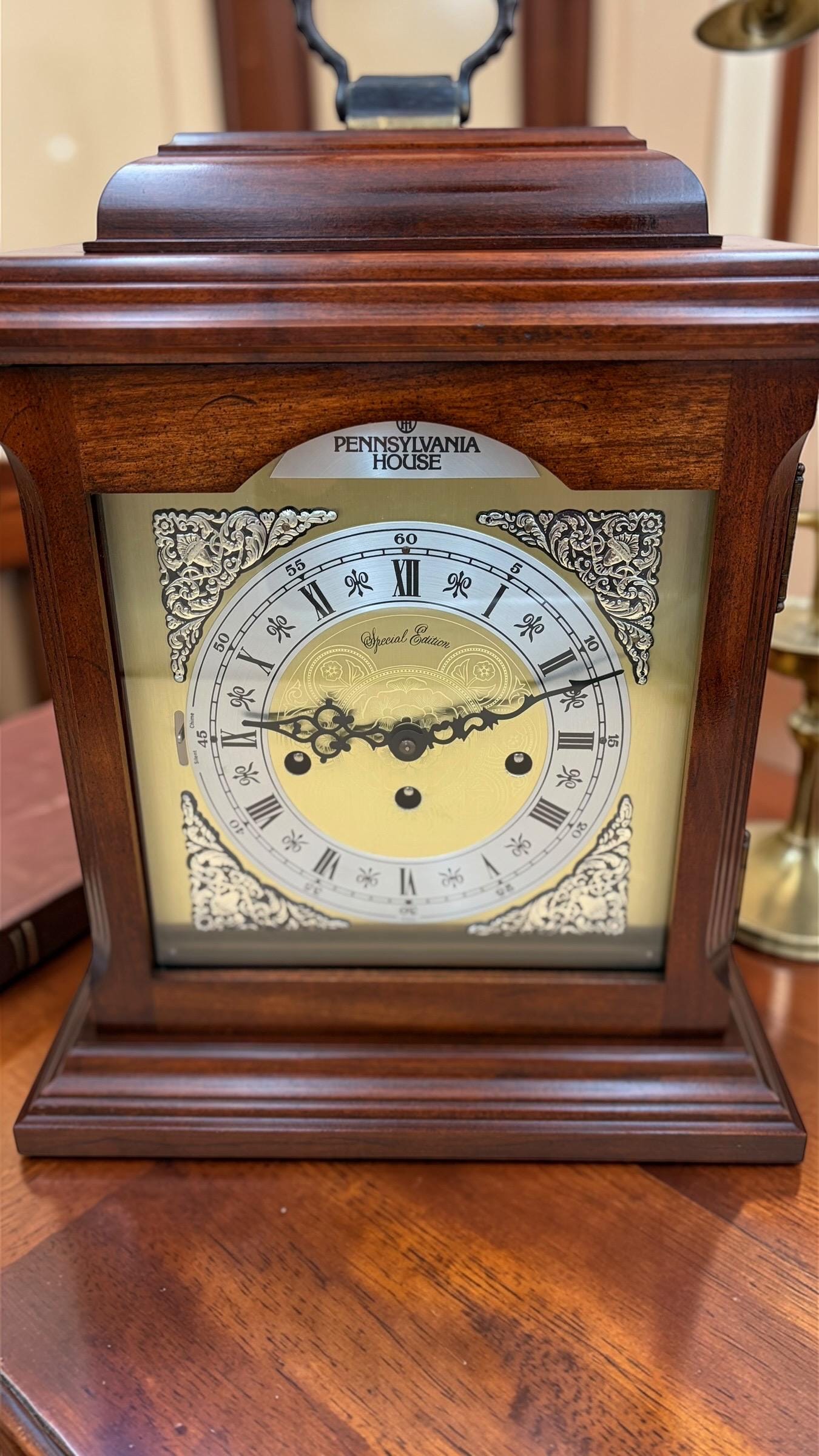 Pennsylvania House Mantel Clock – Brand New Hermle Movement – Westminster Chime – Heirloom Mechanical Bracket Clock
