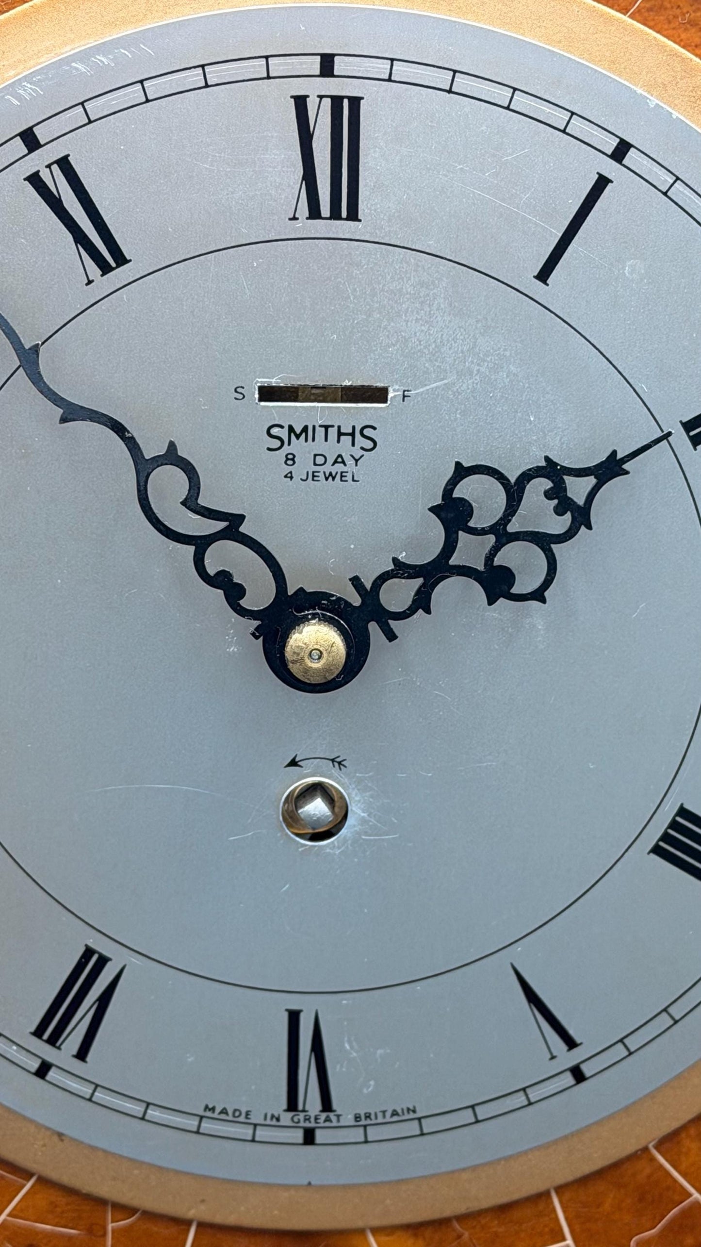 1955 Smiths Wall Clock – Mid-Century Octagonal Case, Mechanical 8-Day Movement