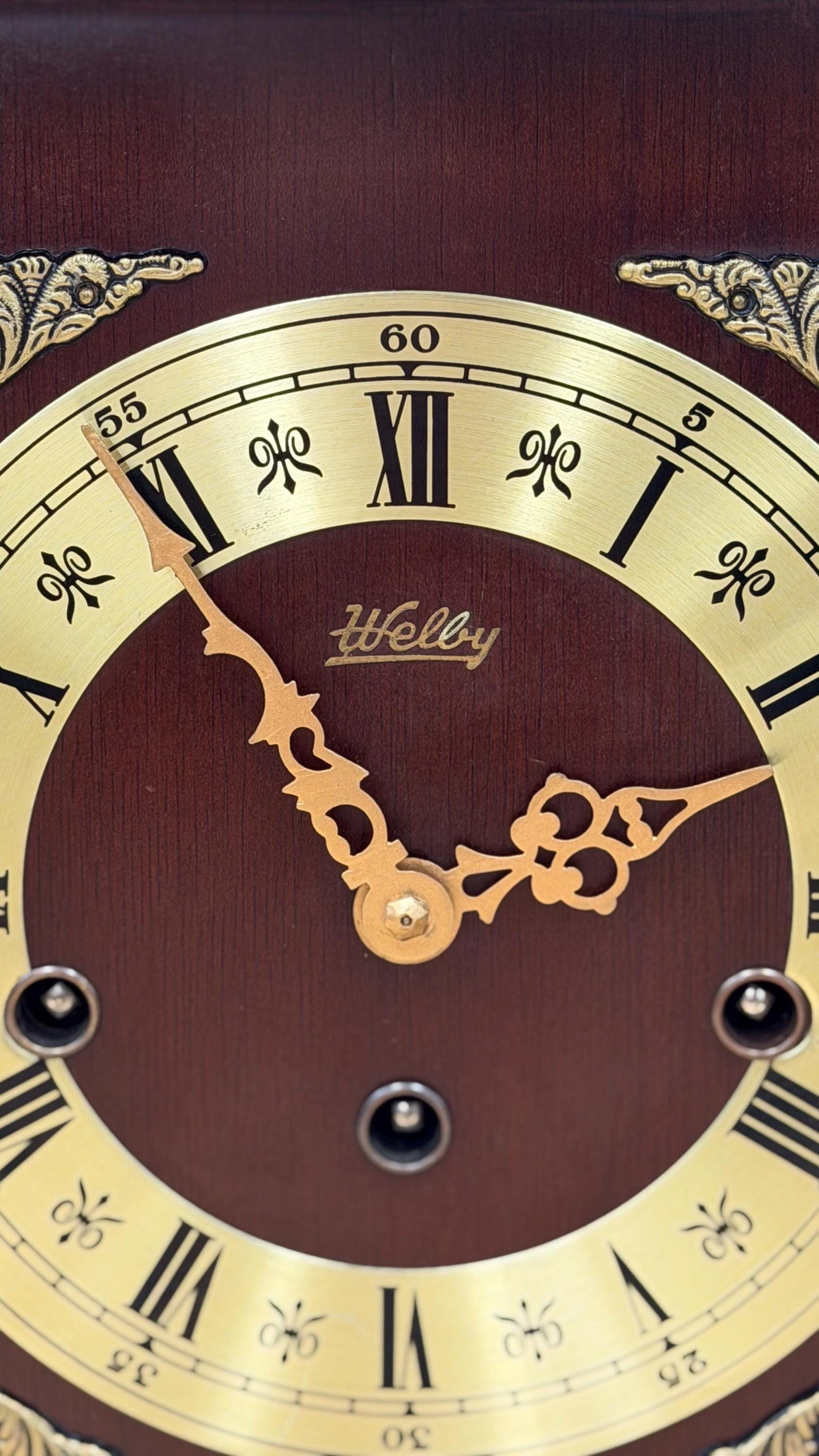 Vintage Welby Westminster Bracket Clock – German Hermle Movement – Freshly Cleaned & Oiled