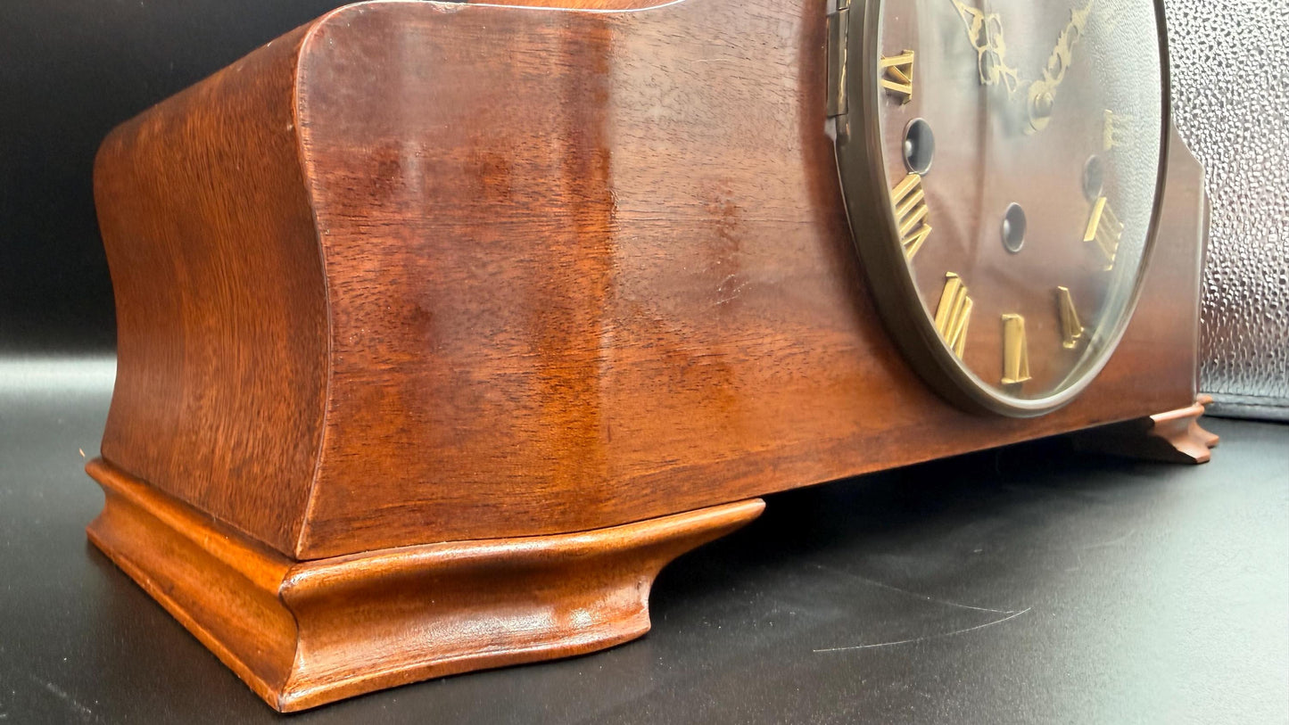 Vintage Welby Westminster Mantel Clock – German 3-Train Mechanical, Chimes Quarterly, Serviced