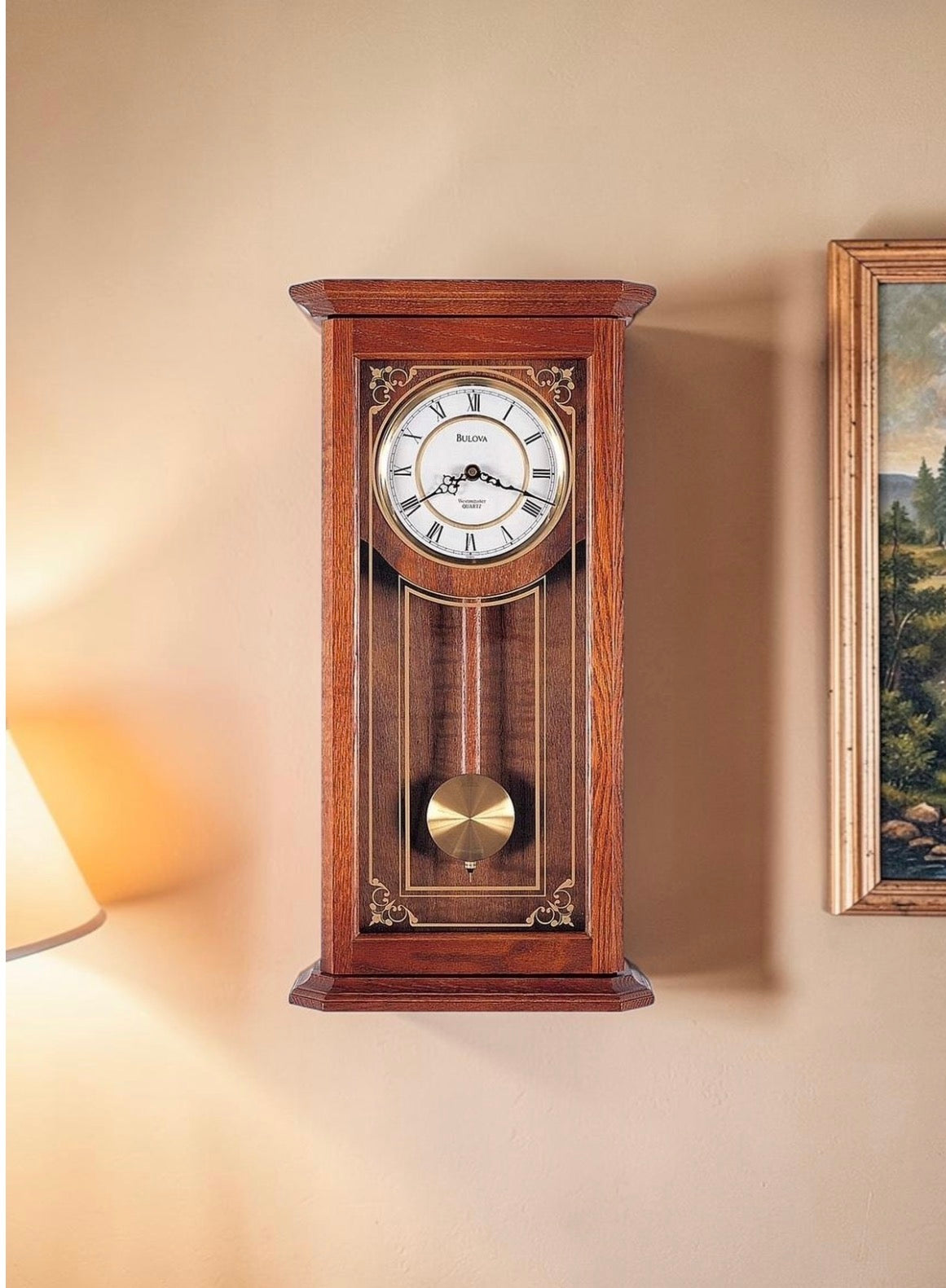 Bulova Cirrus Westminster Chime Pendulum Wall Clock – New Old Stock Oak Case