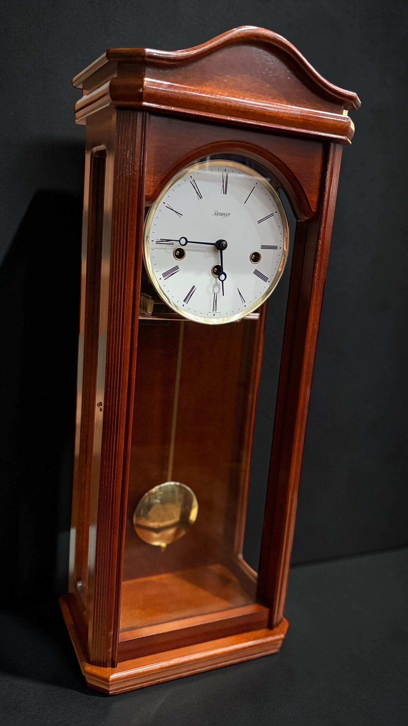 Vintage Kieninger Walnut Wall Clock – German Made Pendulum Clock