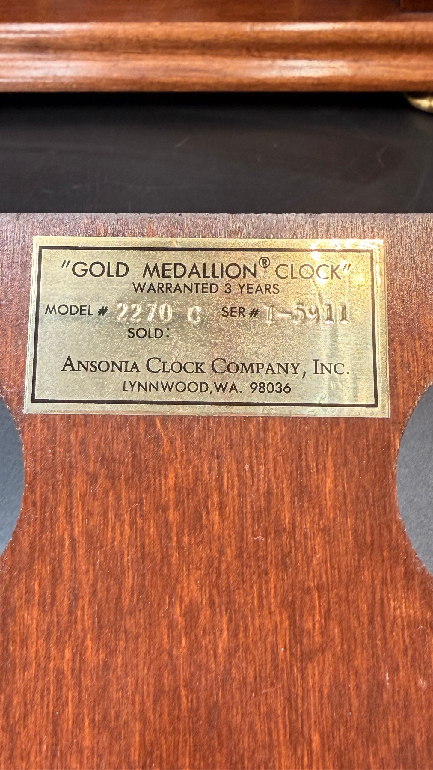 Ansonia Quartz Mantel Clock Time Only Pendulum Beveled Glass Traditional Shelf Clock