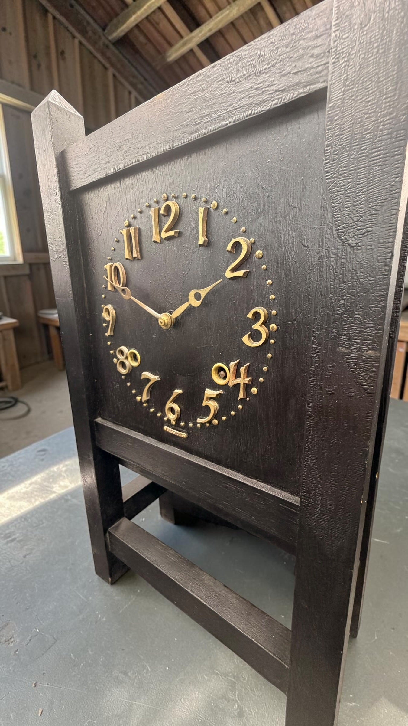 Antique Sessions Mission Style Mantel Clock – Arts & Crafts Wooden Case, Mechanical Time Strike