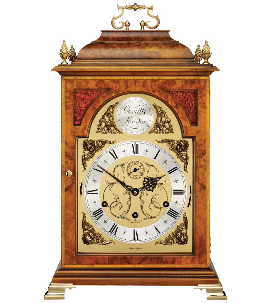 Comitti The Queen Anne Table Clock – front view