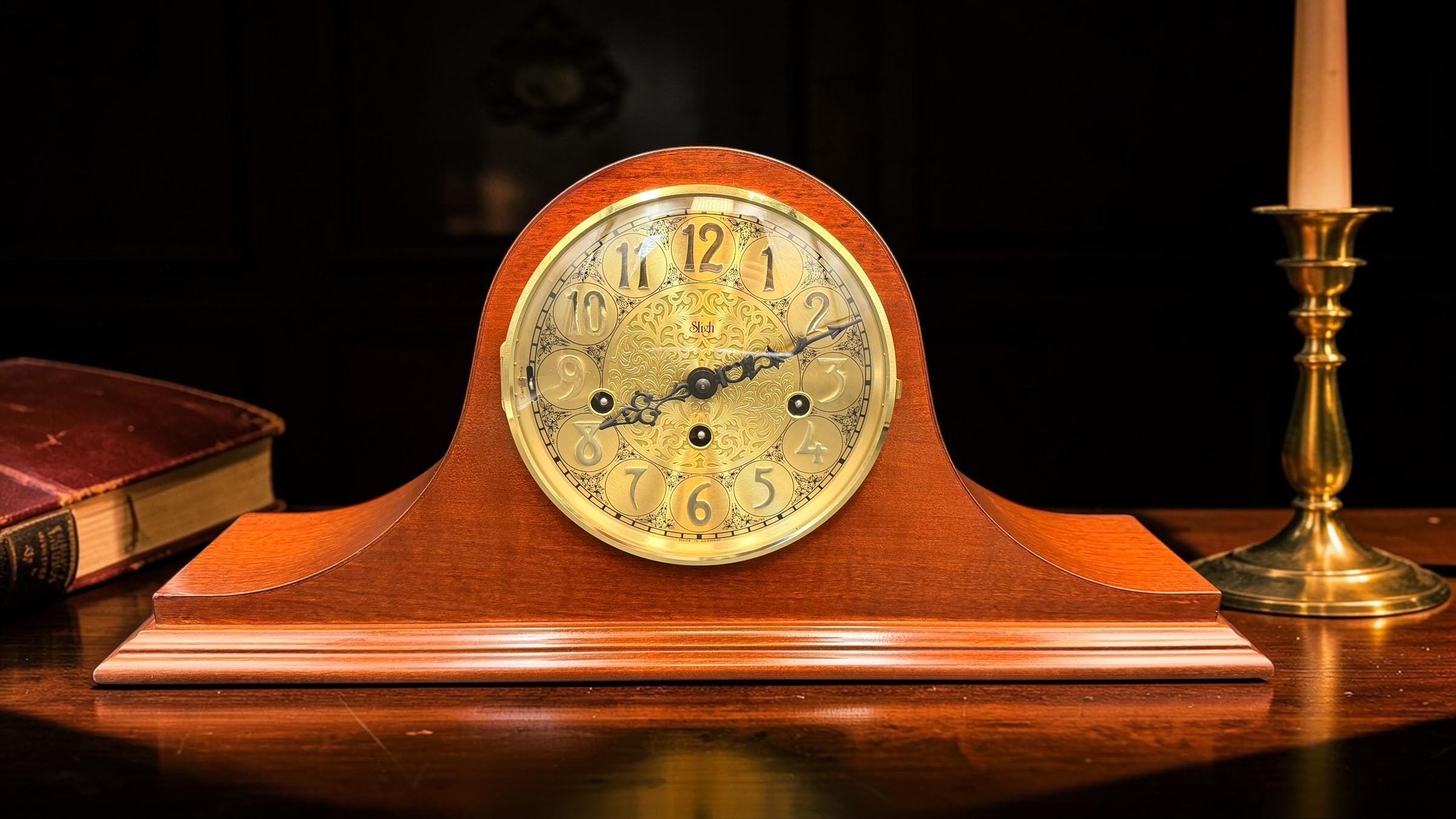 Sligh Mantel Clock – Hermle Mechanical Westminster Chime Wood Case