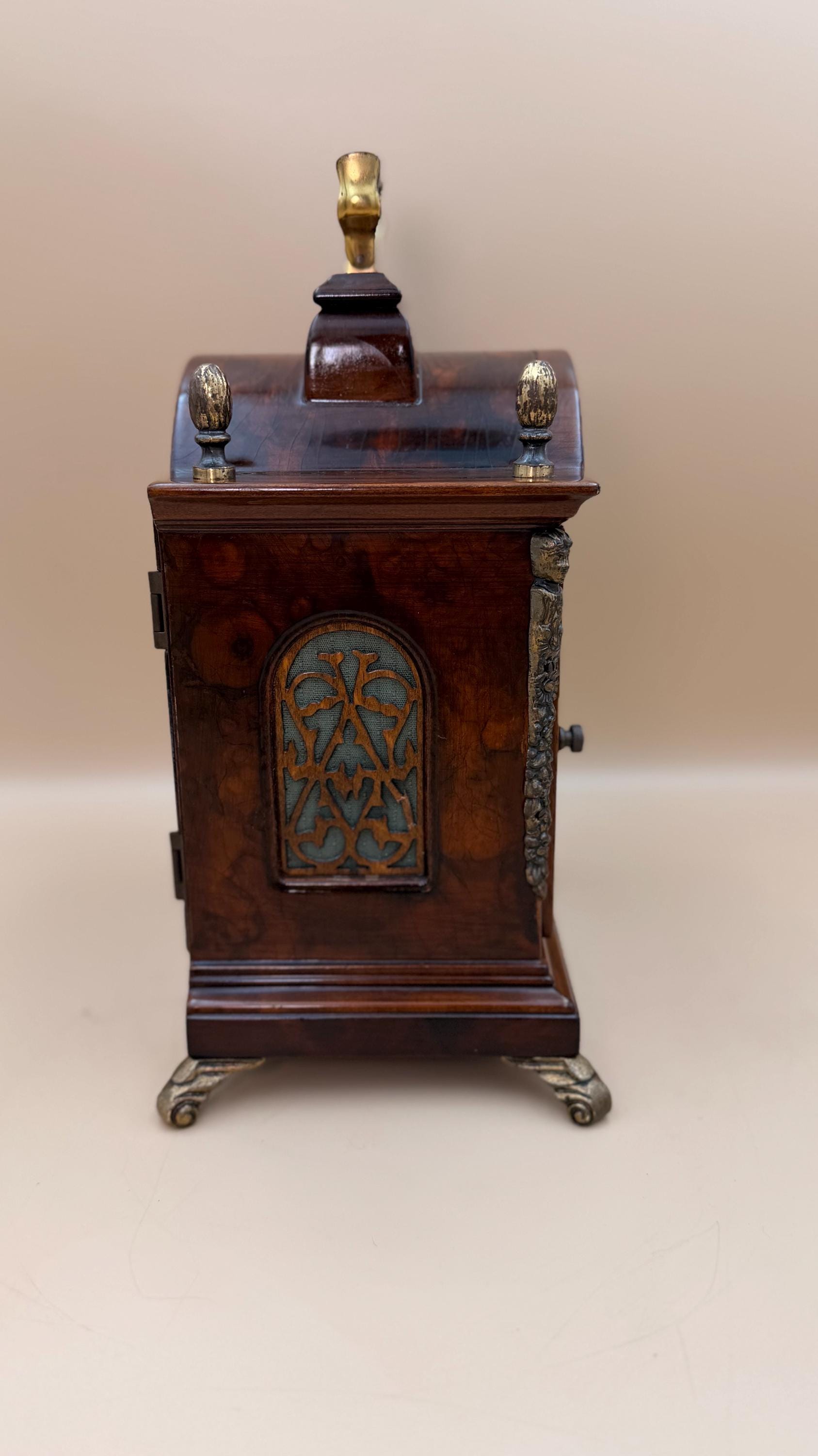 Antique Warmink (Wuba) Dutch Mantel Clock – Moon Phase Dial – Bell Strike – Serviced & Working