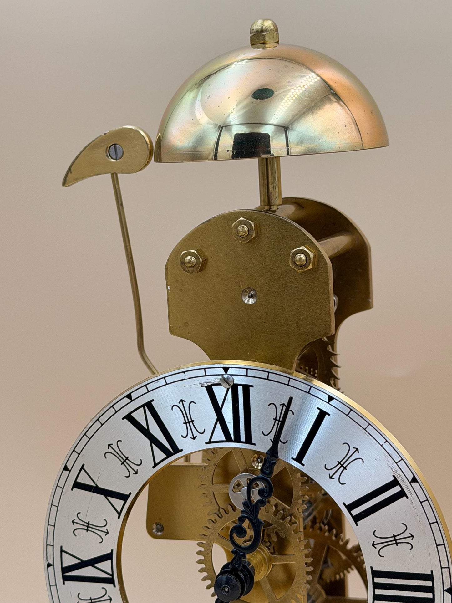 Vintage Kieninger Skeleton Clock – German Brass Bell Strike – Serviced