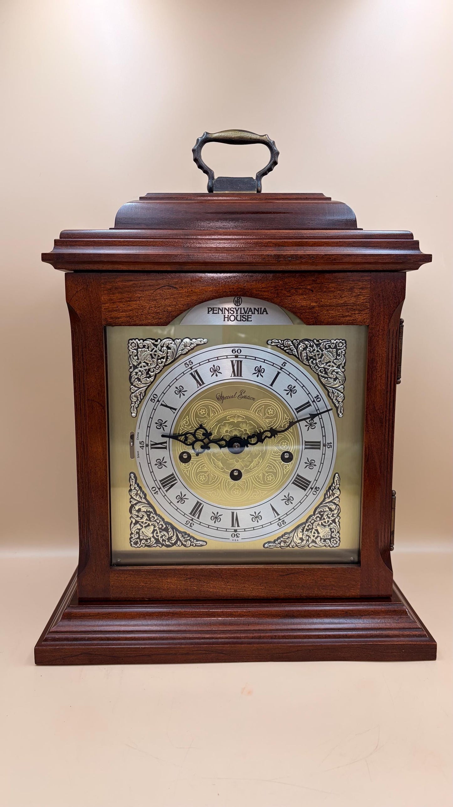 Pennsylvania House Mantel Clock – Brand New Hermle Movement – Westminster Chime – Heirloom Mechanical Bracket Clock