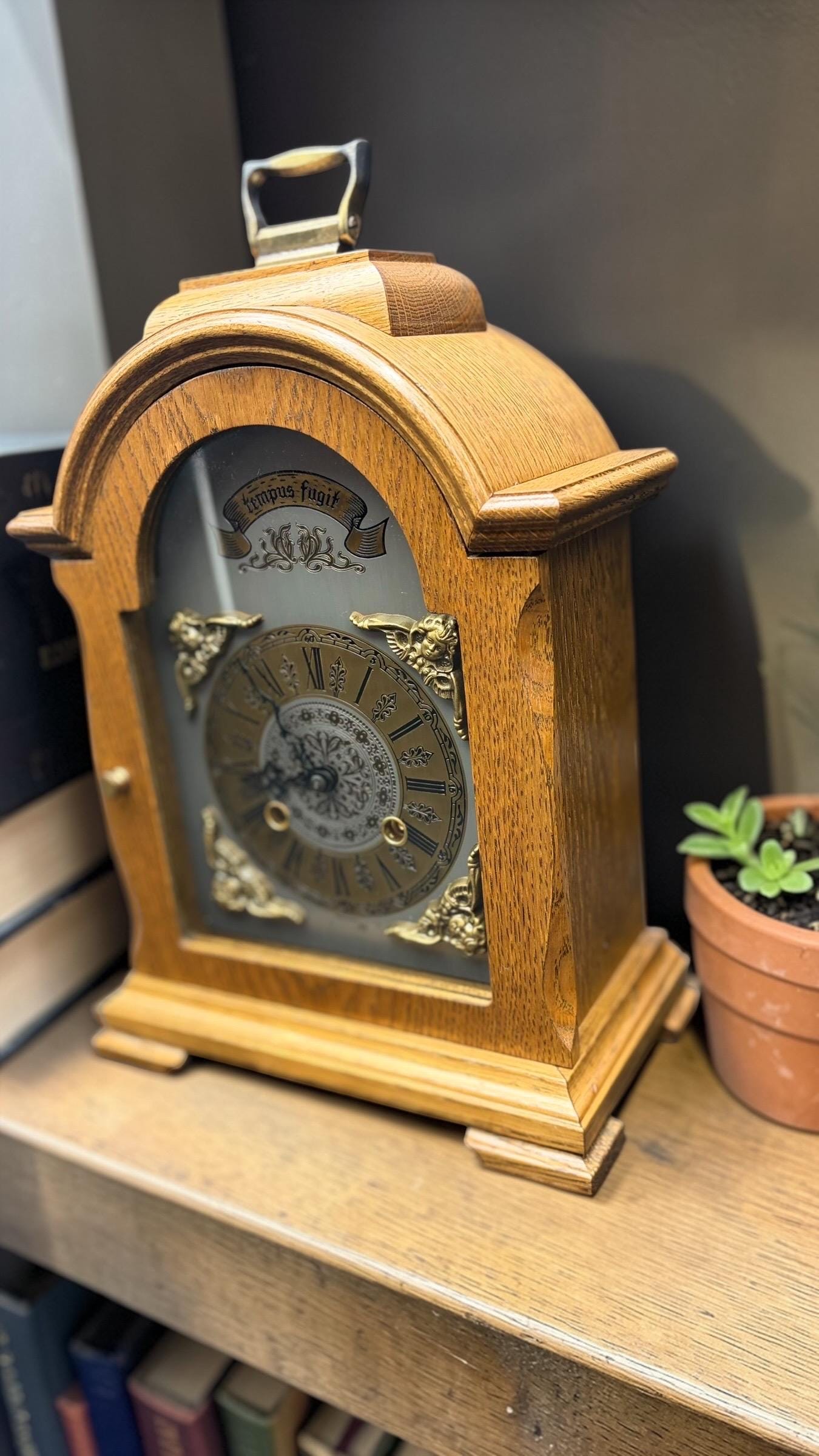 Vintage Bucherer Mantel Clock – Bim Bam Chime – Serviced & Runs Perfectly