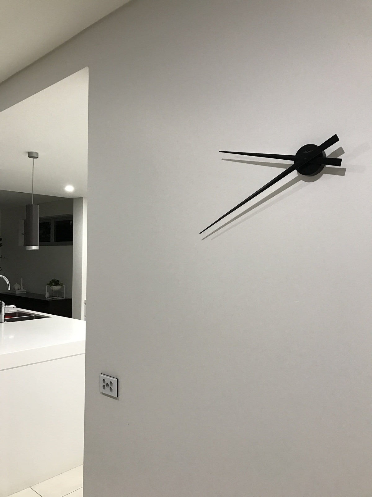 Hands Large Wall Clock – Minimalist Frameless | 33.5 Inch Silent