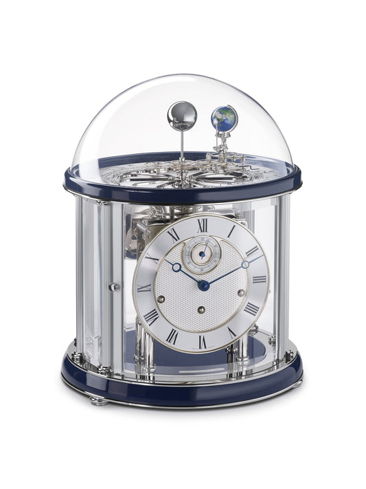 Hermle Tellurium Clock Moon Phase Nickel - Tellurium