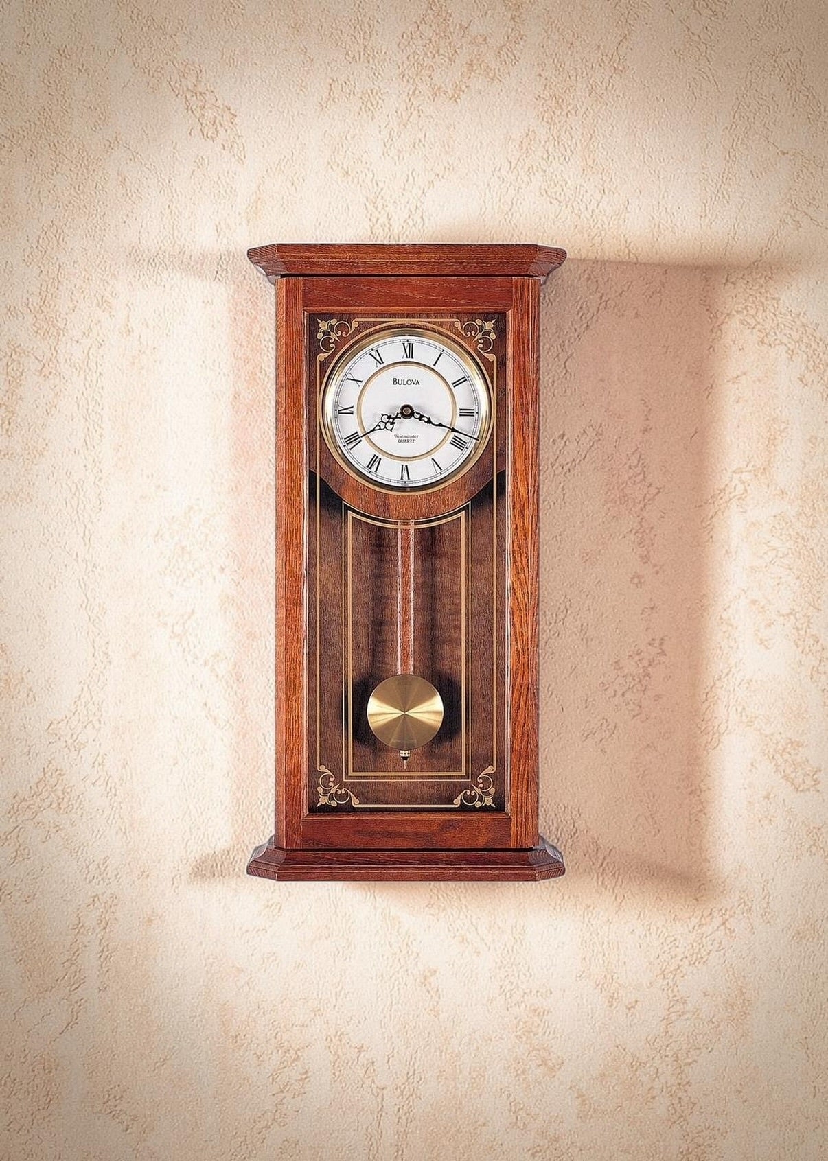 Bulova Cirrus Westminster Chime Pendulum Wall Clock – New Old Stock Oak Case