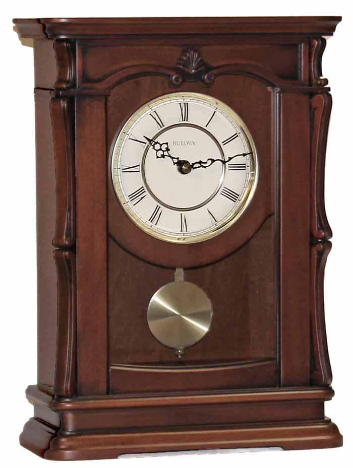 Bulova Abbeville Mantel Clock – Triple Chime Westminster, Ave Maria, Bim Bam Hardwood Case