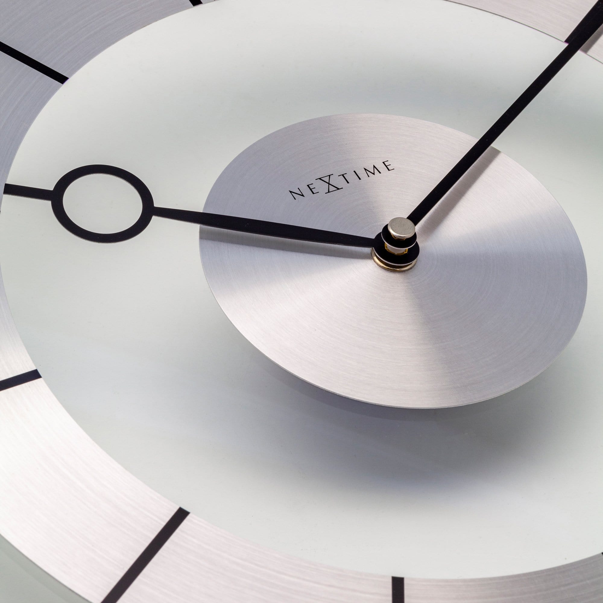Mid- Century Modern Clear Glass Wall Clock, Silent, 12.2 inch - "Retro"
