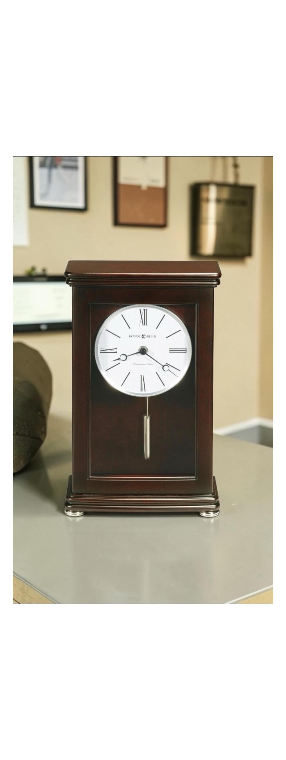 Howard Miller Lenox Mantel Clock – New Old Stock Westminster Chime Brass Bezel