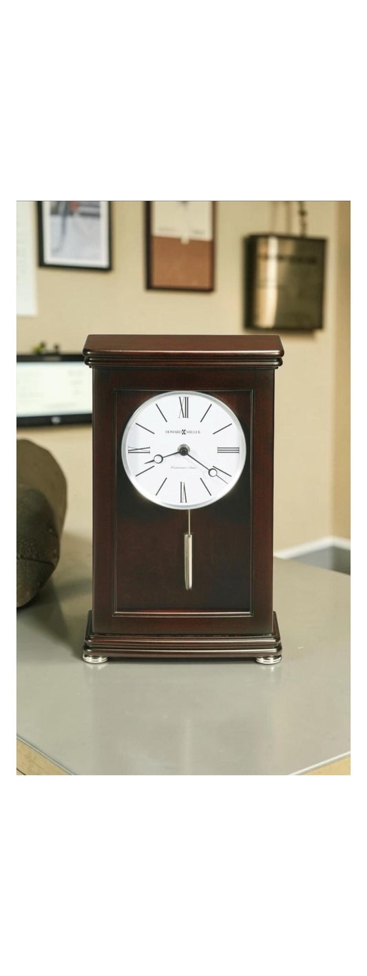 Howard Miller Lenox Mantel Clock – New Old Stock Westminster Chime Brass Bezel
