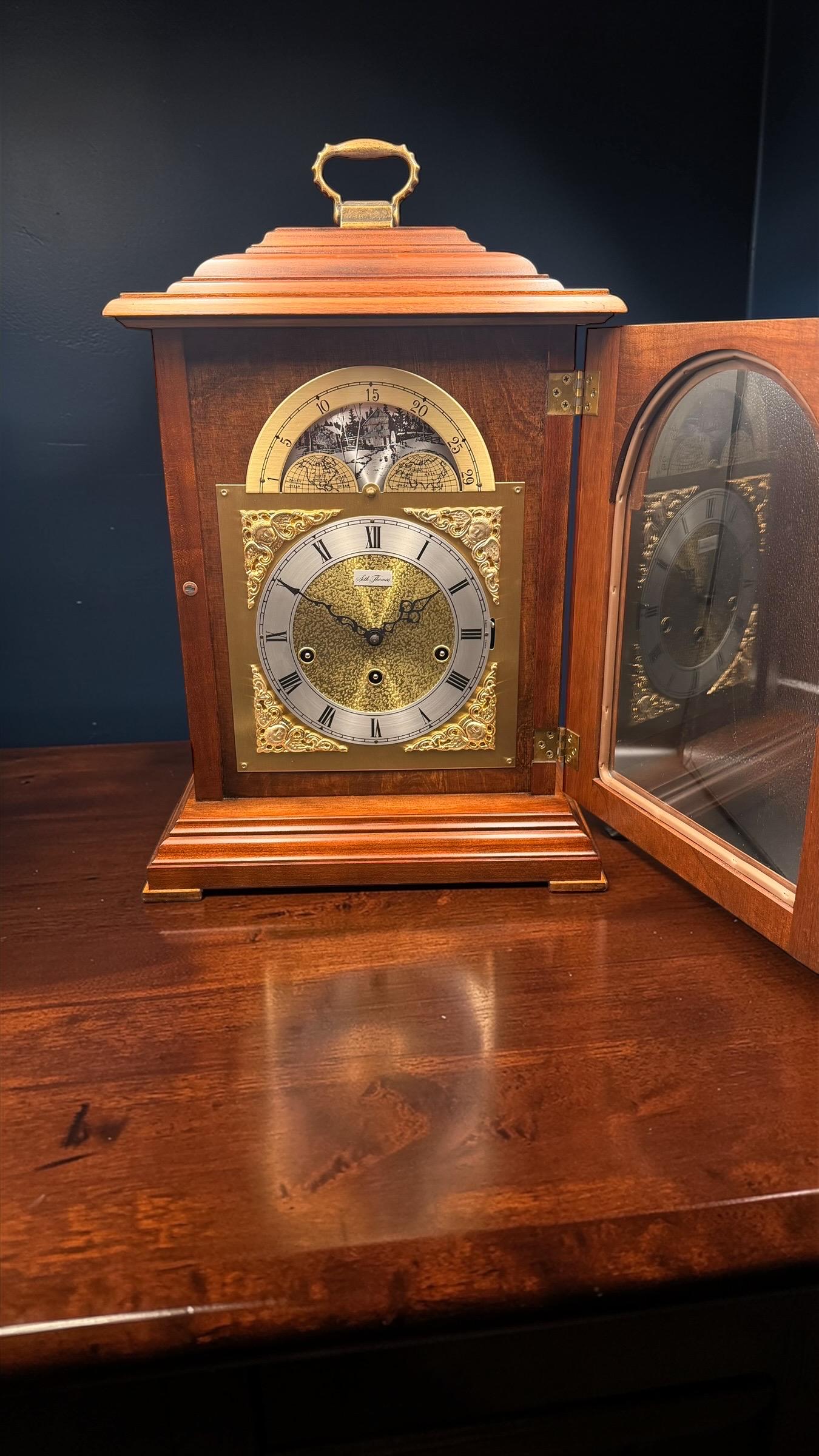 Seth Thomas Bracket Clock – Westminster Chime Moon Phase