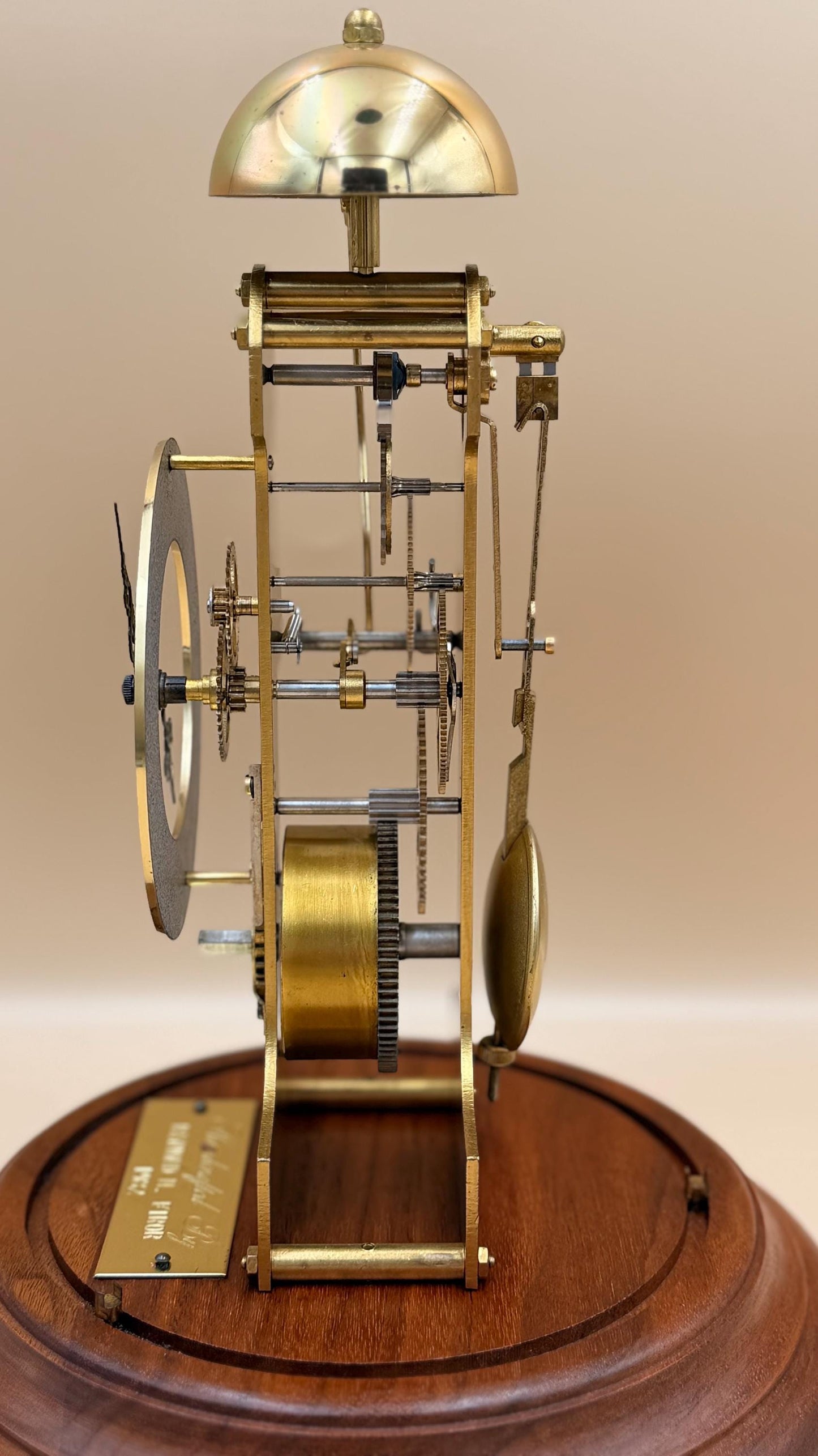 Vintage Kieninger Skeleton Clock – German Brass Bell Strike – Serviced