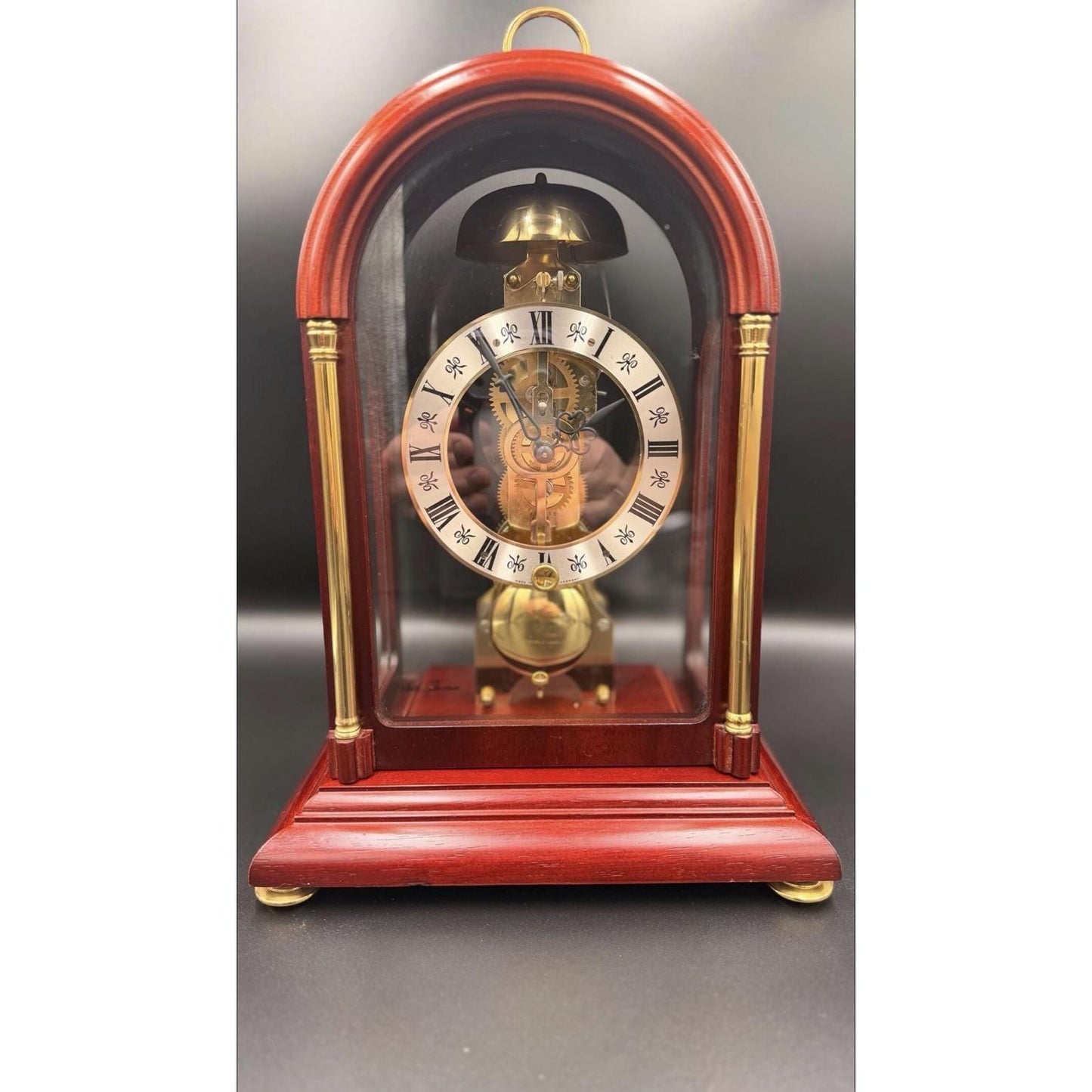 Seth Thomas Skeleton Clock – Hermle Movement, Mahogany Case