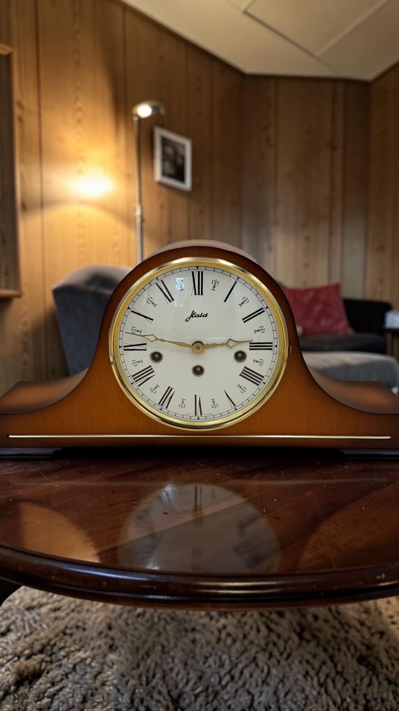 Vintage Jeaid Westminster Chime Mantel Clock – Serviced German Tambour Clock