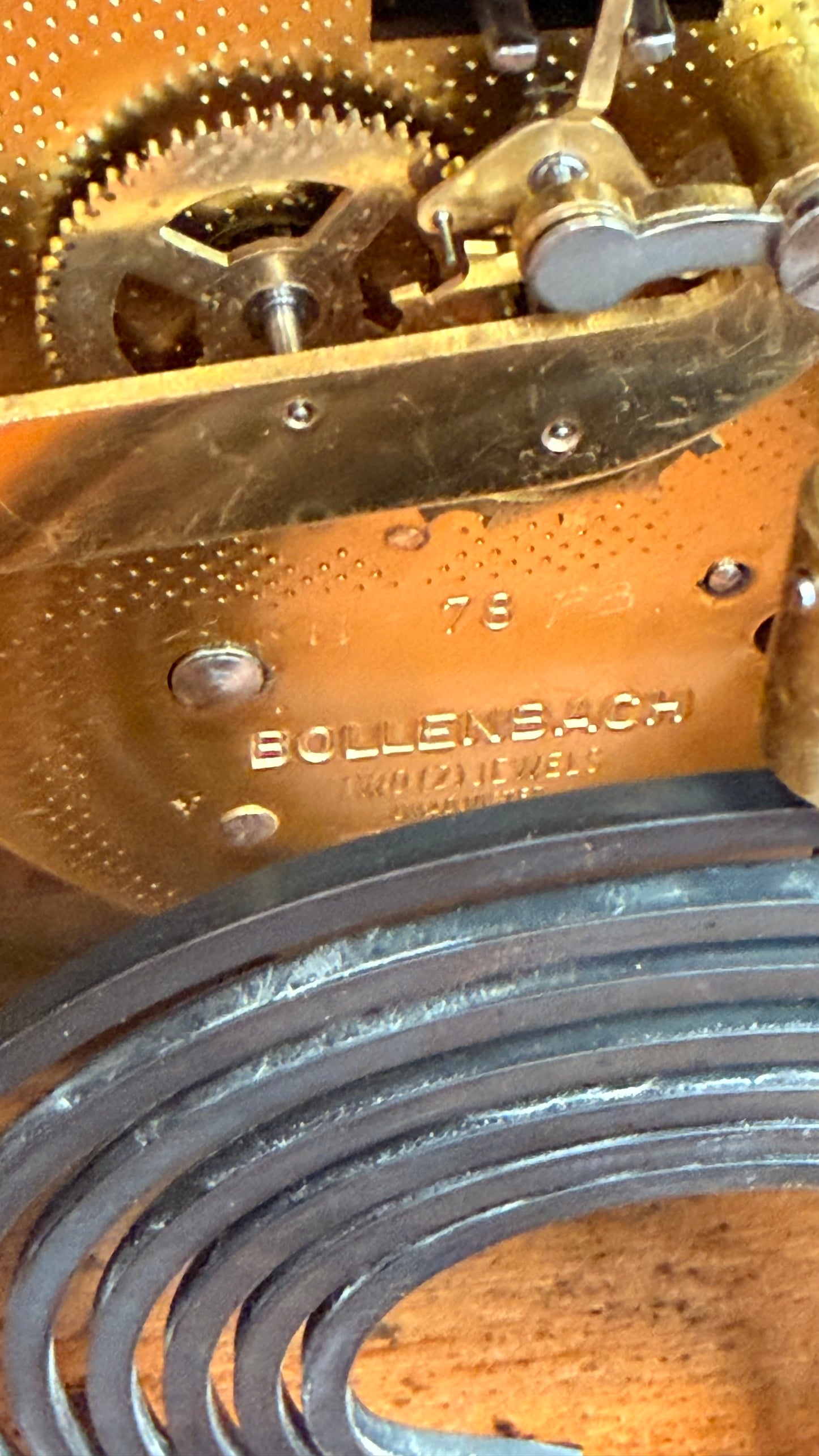 Antique P.F. Bollenbach Mantel Clock – Mechanical Wind Up Clock