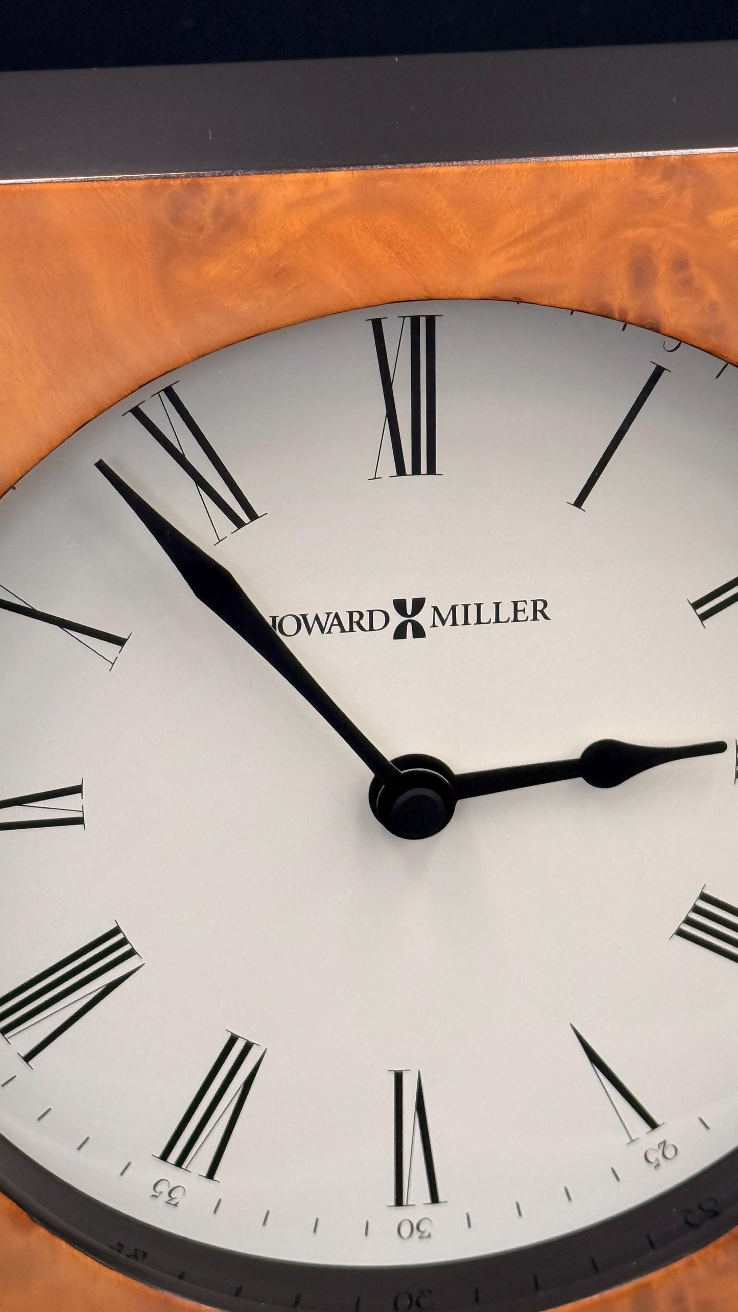 Howard Miller Quartz Mantel Clock – Classic Roman Numeral Desk / Shelf Clock - New