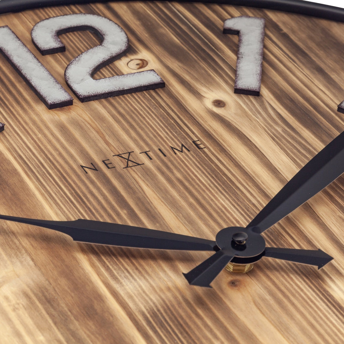Aberdeen Large Wall Clock - Wood and Metal - 19.5 Inches - (NeXtime 3277BR)