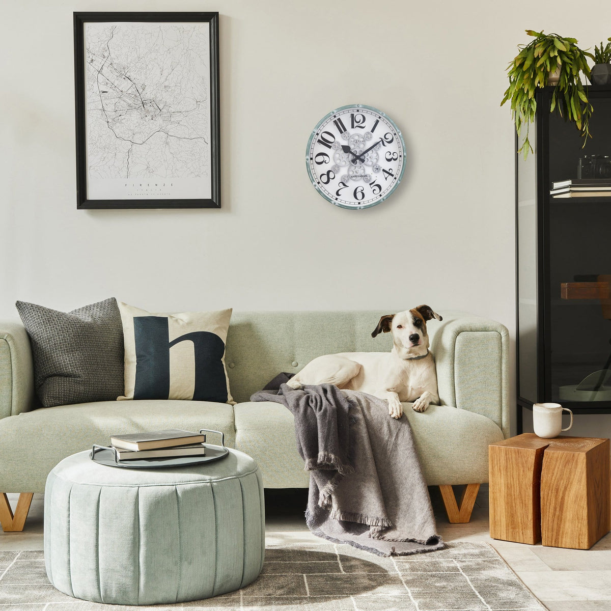 3282 Henry Open Gear Wall Clock